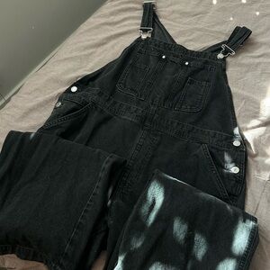 Classic Black Women's Denim Overalls